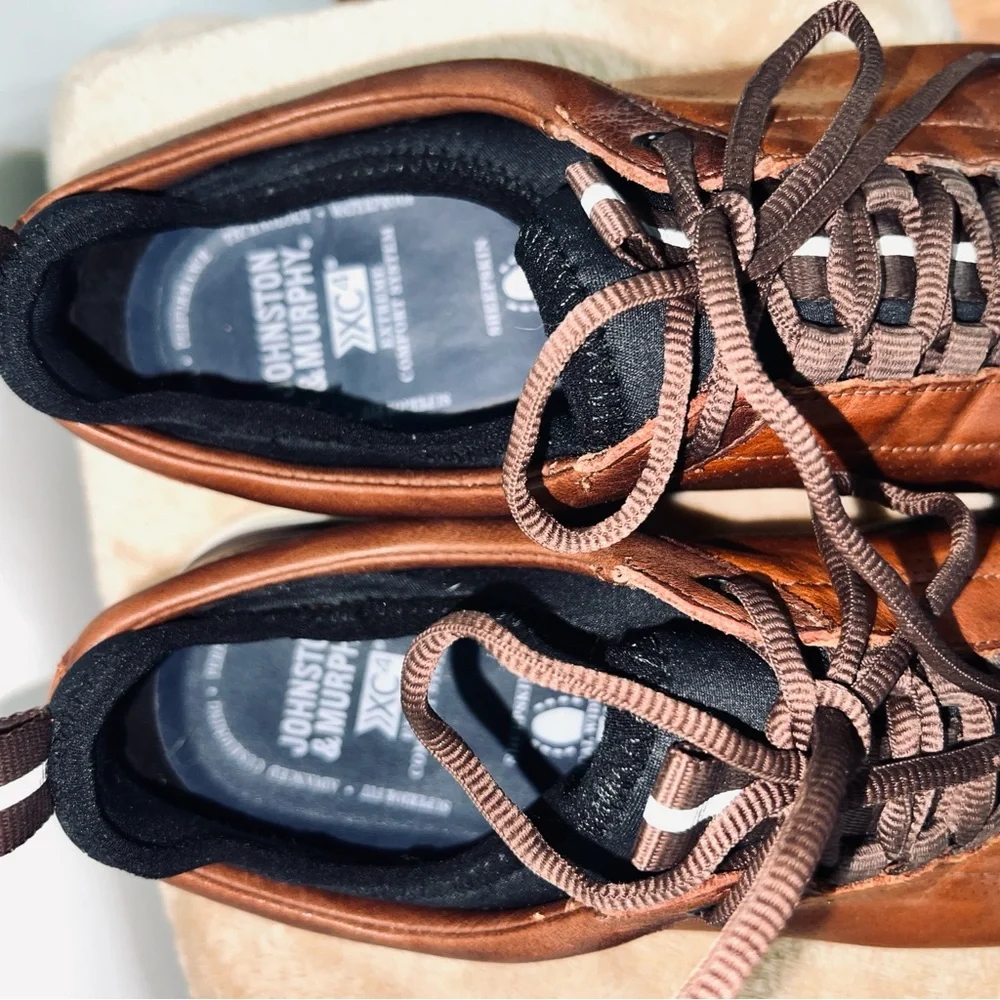 Johnston & Murphy XC4 Waterproof Leather Sneakers - Brown - Men’s Size 11.5